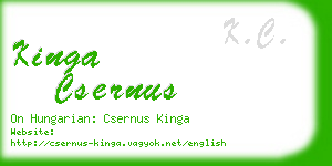 kinga csernus business card